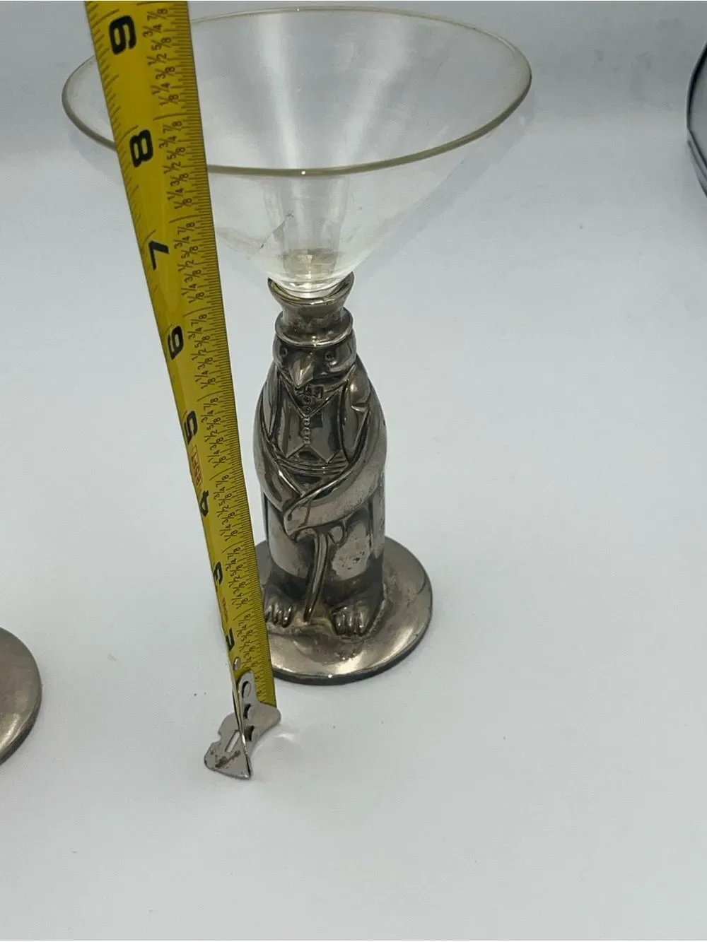Vintage Mid-Century Towle Penguin Silver Plated Martini Glass Set of Two